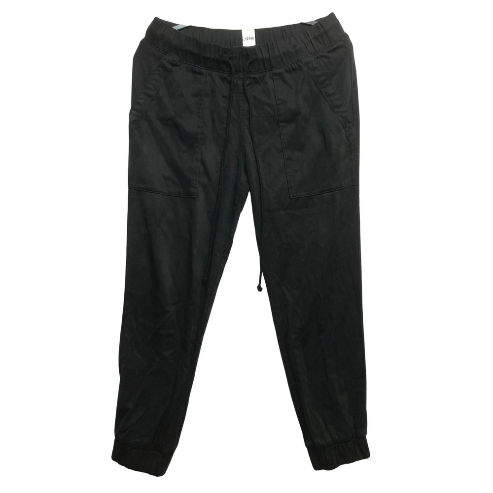 Bella Dahl Joggers Womens Small Black B3675-626-303 Tencel Utility Drawstring